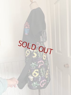 画像2: ラップスカート★黒レイ柄