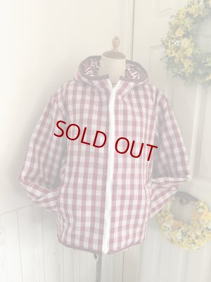 画像1: ハワイアンブルゾン★ハワイ柄　x バーガンディパラカリバーシブル