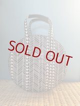 画像: サークルトートバッグ★ハットバッグ　タパ柄＆ハイビスカス