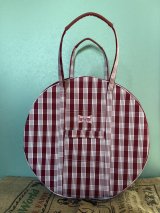 画像: 42cm サークルトートバッグ★ハットバッグ　バーガンディパラカ