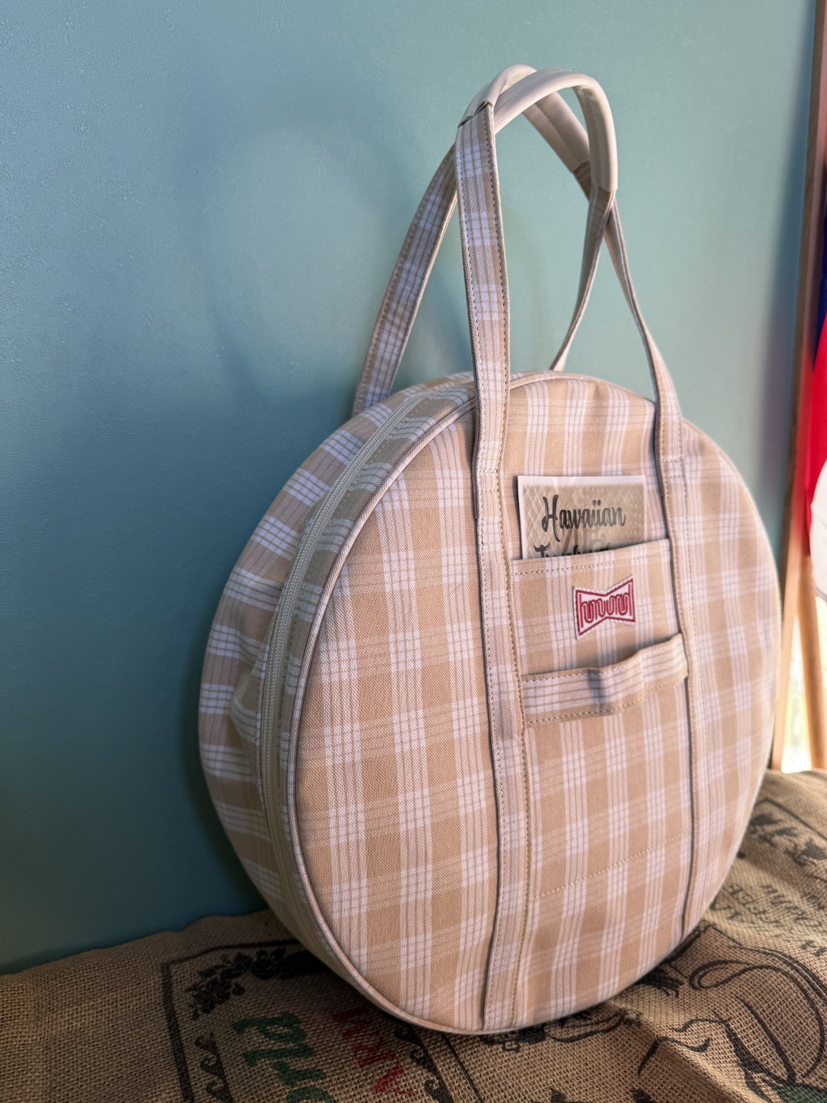 画像2: サークルトートバッグ★ハットバッグ　ベージュパラカ